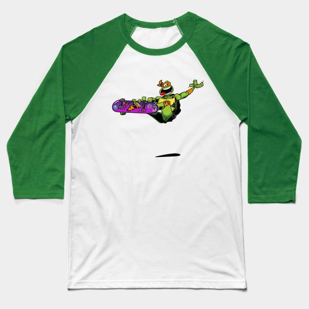 Mikey Cowabunga! Baseball T-Shirt by Loft516